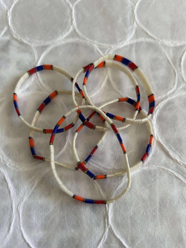 Tila Armenian Flag Bracelet - Ivory base - Image 2