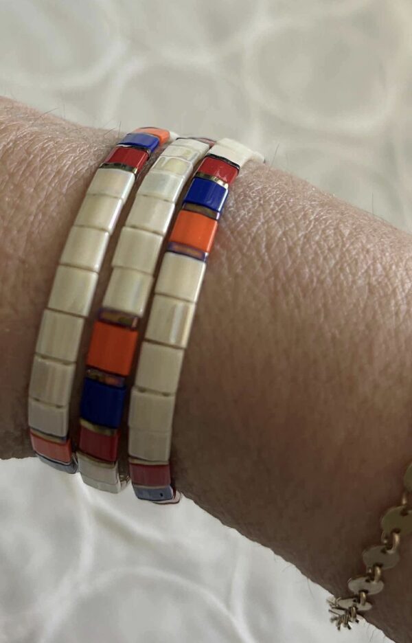 Tila Armenian Flag Bracelet - Ivory base - Image 7