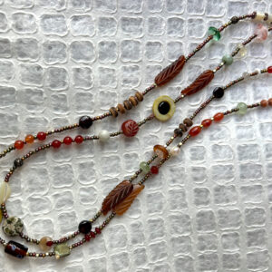 Alternative view of Copper Tone Treasure Necklace to Wear Long or Doubled