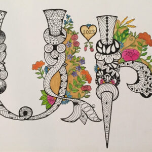Couples Decorative Armenian Initials - Wedding, Anniversary, Engagement