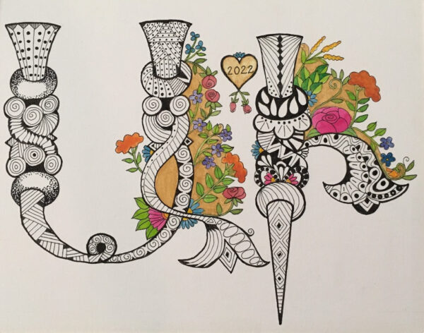 Couples Decorative Armenian Initials - Wedding, Anniversary, Engagement