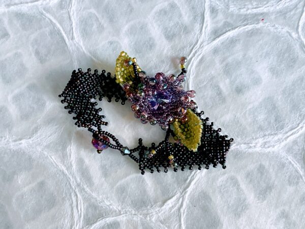 Small Size beaded “corsage” with Rivoli crystal - Image 5