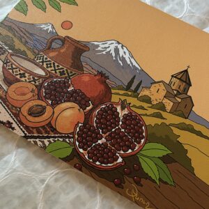Alternative view of My Beautiful Armenia - 9x12” printed canvas on wood panel