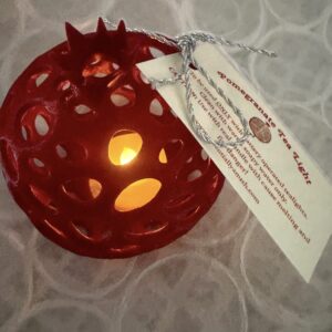 Alternative view of Pomegranate Tea Light with LED light