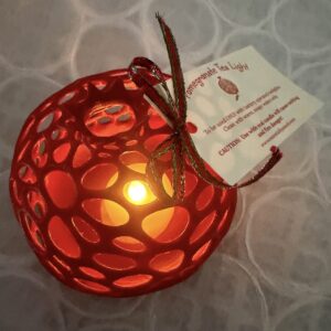 Pomegranate Tea Light with LED light - Image 4